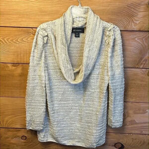 St. john womens knit glitter Md party‎ cocktail cowl neck lightweight wedding